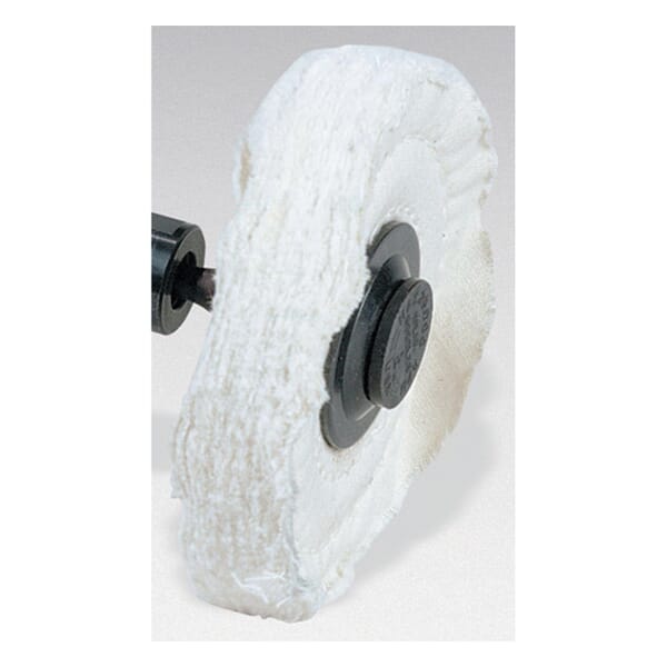 Dynabrade 90024 Buffing Wheel, 4 in Dia x 1/2 in THK, 3/4 in Center Hole