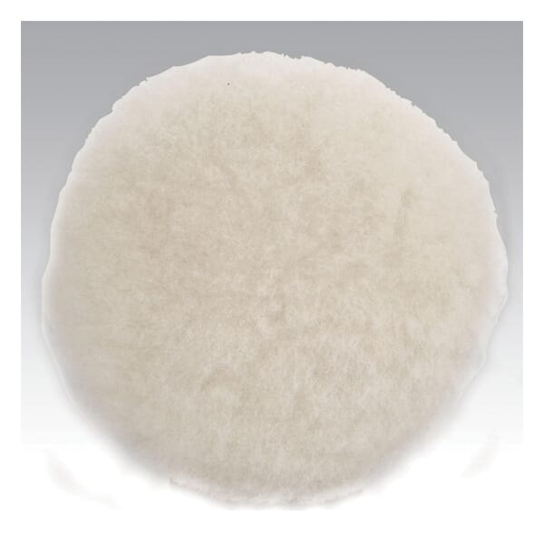 Dynabrade 90082 Non-Vacuum Polishing Pad, 7 in OAD, Hook Face Attachment, Natural Sheepskin Pad