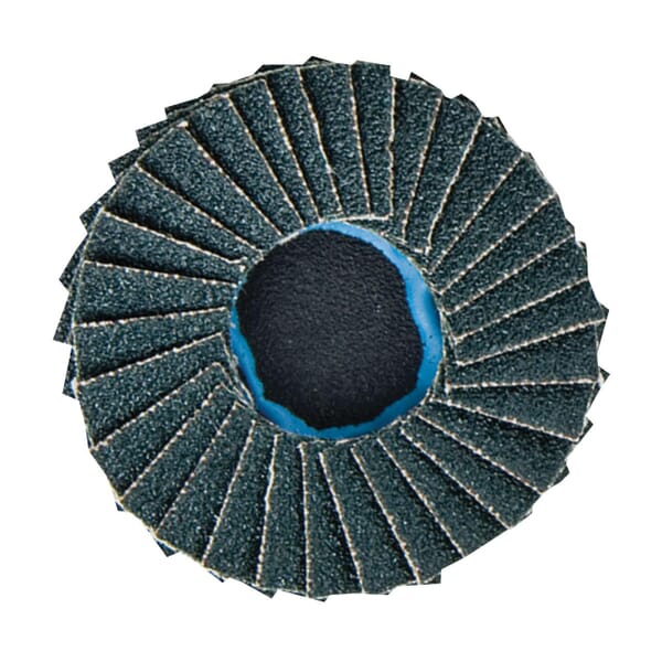 Dynabrade DynaCut 90925 Locking Non-Vacuum Coated Abrasive Flap Disc, 3 in Dia Disc, 60 Grit, Medium Grade, Zirconia Alumina Abrasive, Type R Disc