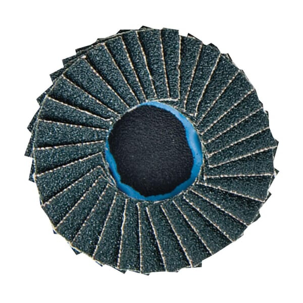 Dynabrade DynaCut 90971 Locking Non-Vacuum Coated Abrasive Flap Disc, 2 in Dia Disc, 60 Grit, Medium Grade, Zirconia Alumina Abrasive, Type R Disc