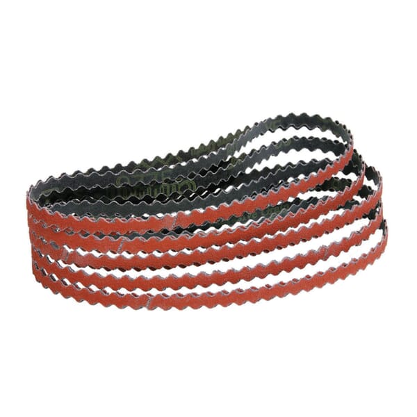 Dynabrade DynaCut 91384 Scalloped Edge Coated Abrasive Belt, 1/2 in W x 24 in L, 60 Grit, Medium Grade, Ceramic Abrasive, Cloth Backing