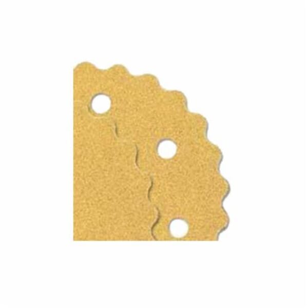 Dynabrade DynaCut 92593 Non-Vacuum Scalloped Edge Hook and Loop Disc, 5 in Dia Disc, 60 micron Grit, Medium Grade, Aluminum Oxide Abrasive, Paper Backing