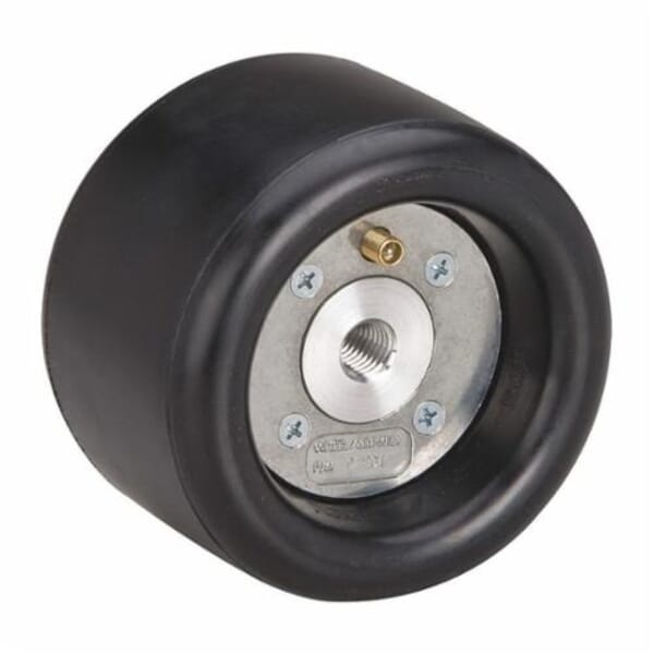 Dynabrade Dynacushion 92803 Standard Pneumatic Wheel, For Use With Dynabrade Vacuum System, 5 in Dia x 3-1/2 in W, M14x2 Spindle