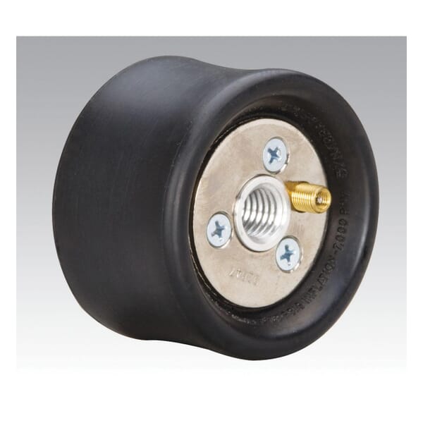 Dynabrade Dynacushion 92847 Standard Pneumatic Wheel, For Use With Dynastraight 13204 Finishing Tool, 3 in Dia x 2-1/4 in W, 5/8-11 Female Spindle