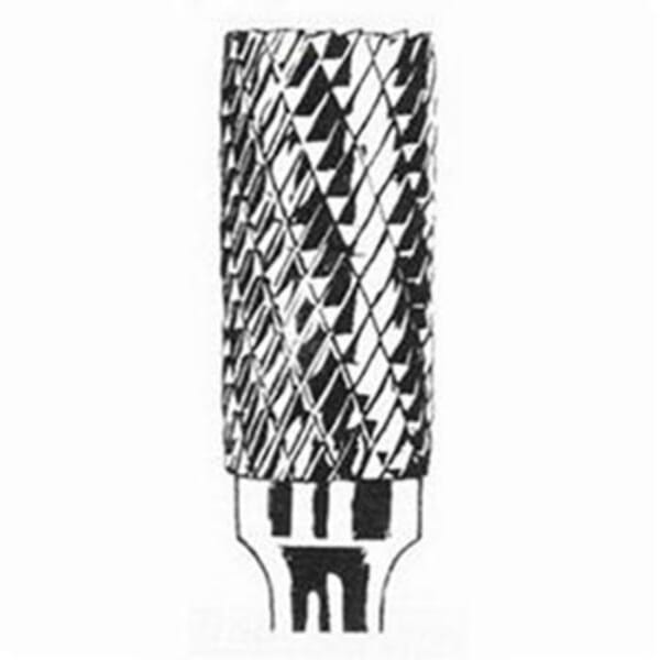 Dynabrade 93330 Red Abrasive Disc, No End Cut End, Cylindrical Head, 1/4 in Dia Head, 5/8 in L of Cut, Double Cut