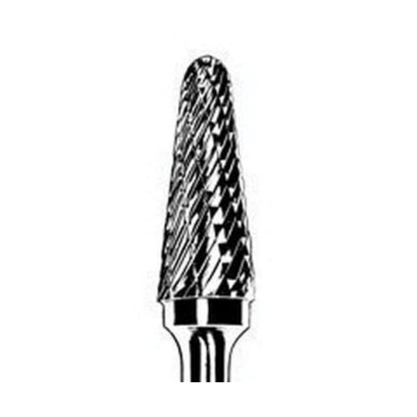 Dynabrade DynaBurr 93337 Carbide Burr, Radius End, Taper Head, 3/8 in Dia Head, 1-1/16 in L of Cut, Double Cut