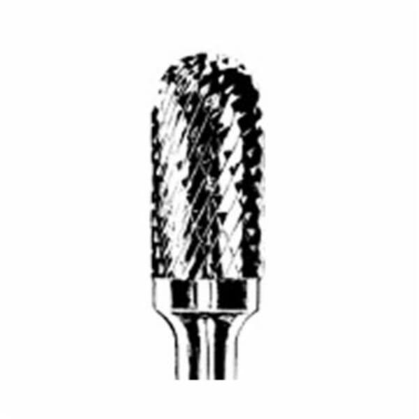 Dynabrade 93363 Carbide Burr, Radius End, Cylindrical Head, 9 mm Dia Head, 19 mm L of Cut, Double Cut
