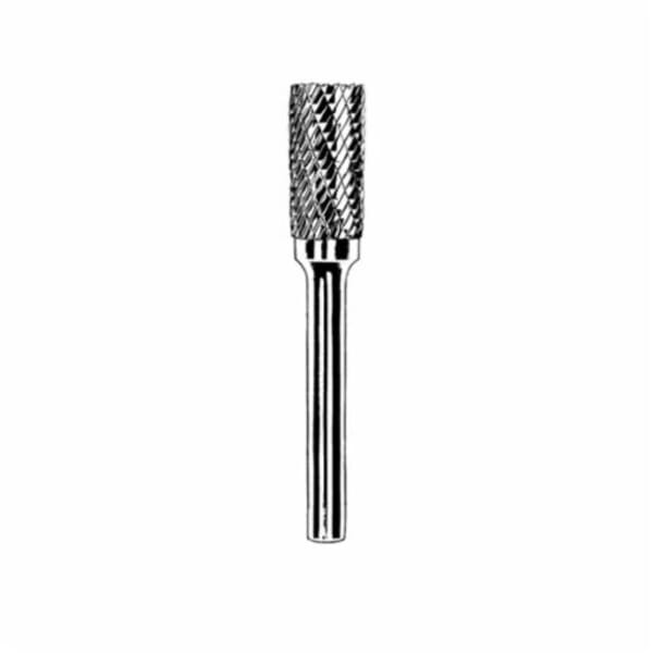 Dynabrade 93369 Carbide Burr, No End Cut End, Cylindrical Head, 3 mm Dia Head, 14 mm L of Cut, Double Cut