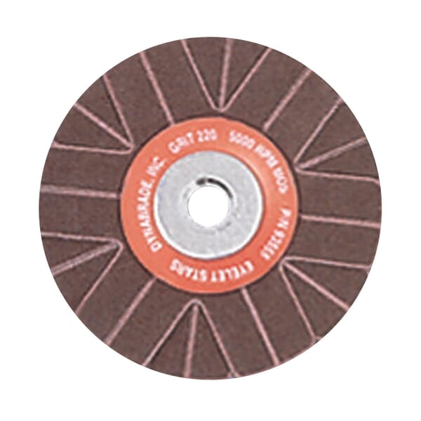 Dynabrade DynaCut 93551 Lightweight Dyninger Coated Sanding Star, 2 in Dia Star, 1/4-20 Female Eyelet, 80 Grit, Medium Grade, Aluminum Oxide Abrasive