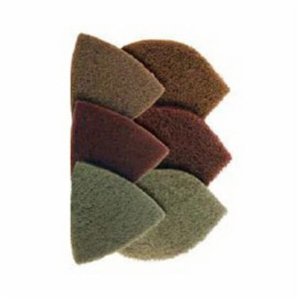 Dynabrade Dynafine 93931 Surface Conditioning Triangular Non-Woven Abrasive Hook and Loop Disc, Medium Grade, Aluminum Oxide Abrasive, Scrim Cloth Backing
