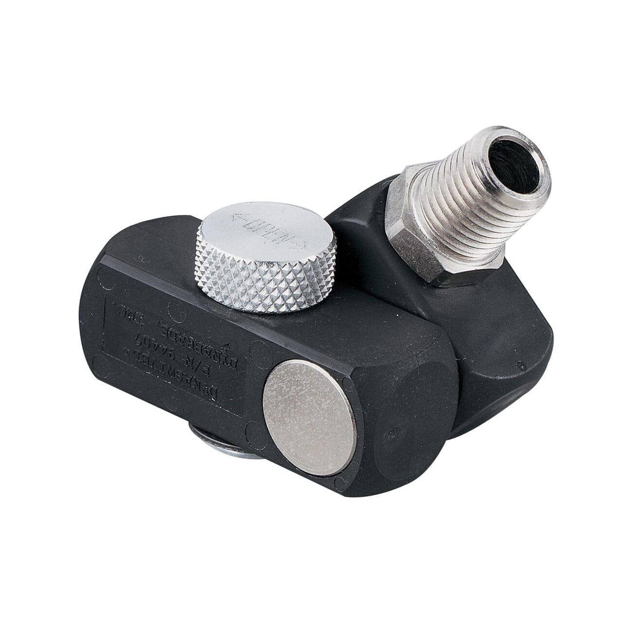 Dynabrade 94407 Double Pivot Flow Control Swivel, 1/4 in NPT Connection, 46 scfm Flow Rate