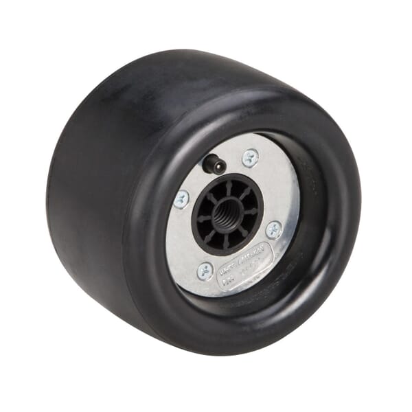 Dynabrade 94472 Standard Pneumatic Wheel, For Use With Dynastraight 13521 Finishing Tool, 2 in L Arbor Spindle, 3-1/2 x 15-1/2 in Belt, 5 in Dia x 3-1/2 in W Wheel