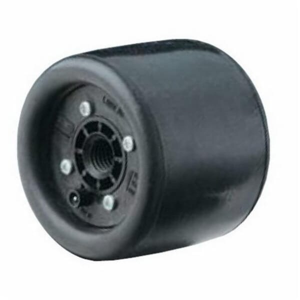 Dynabrade 94500 Standard Rubber Wheel, For Use With Dynisher 13401 and 13450 Air Finishing Tools, 3/4 in Bore with Key Slot Wheel Spindle Thread, 2-3/8 in L Arbor Spindle, 3 x 10-11/16 in Belt, 3-1/4 in Dia x 3 in W Wheel