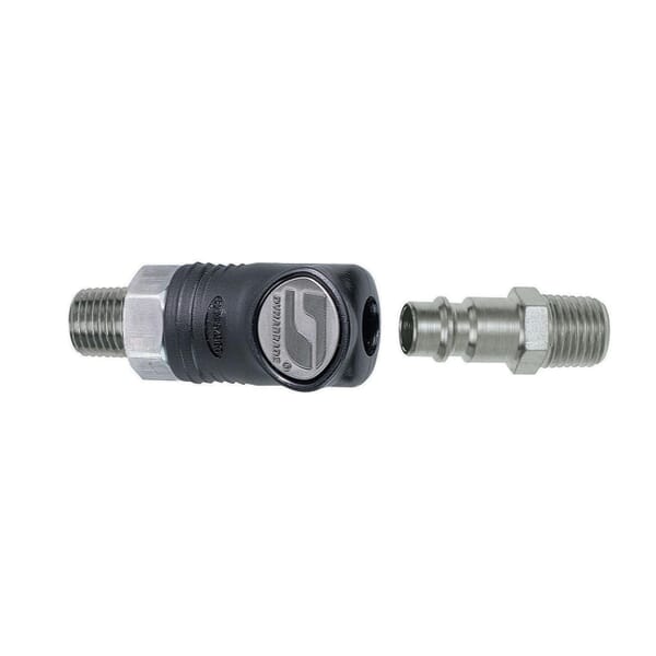 Dynabrade 94992 Composite Style Coupler, For Use With 3 in Dia Buffer, 1/4 in MNPT, 1/4 in MNPT Plug, 150 psi Working, -4 to 212 deg F, 54 scfm Air Flow