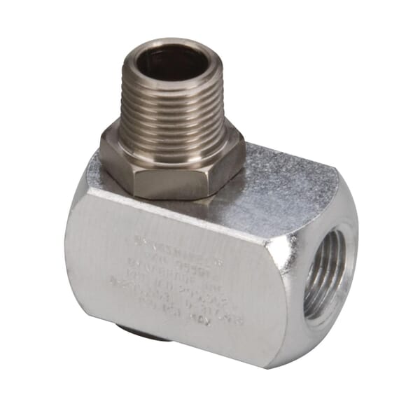 Dynabrade 95591 Single Pivot Air Line Connector, 3/8 in NPT Connection, 26 to 45 scfm Flow Rate, Aluminum