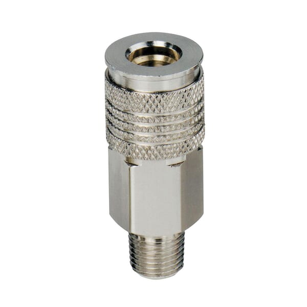 Dynabrade 95684 Male Coupler, For Use With Dynorbital Air-Powered Random Orbital Sanders, 1/4 in, 1/4 in MNPT, 74 scfm