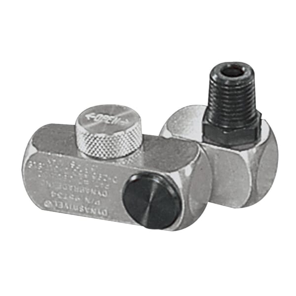 Dynabrade 95734 Flow Control Swivel Fitting, 1/4 in NPT Connection, 25 scfm Flow Rate, Aluminum