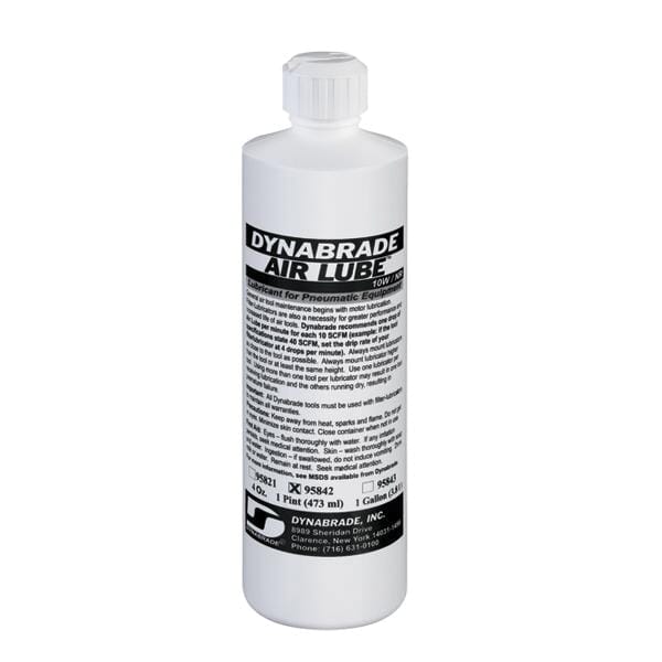 Dynabrade 95842 Air Lubricant, 1 pt Bottle, Mild Petroleum Odor/Scent, Liquid Form, Amber