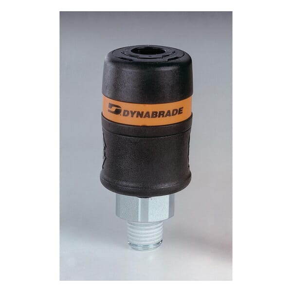 Dynabrade 97567 Safety Coupler, 1/4 in Coupler, 1/4 in MNPT, 55 scfm Air Flow, 175 psi