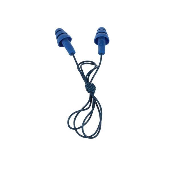 E-A-R 7000002319 Corded Earplugs, 25 dB Noise Reduction, Flanged Shape, ANSI S3.19-1974, Reusable, Corded Design