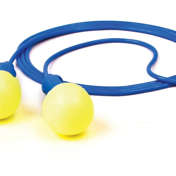 E-A-R 7000052723 Push-Ins Corded Earplugs, 28 dB Noise Reduction, Push-to-Fit Shape, CSA Class AL, Reusable, Corded Design