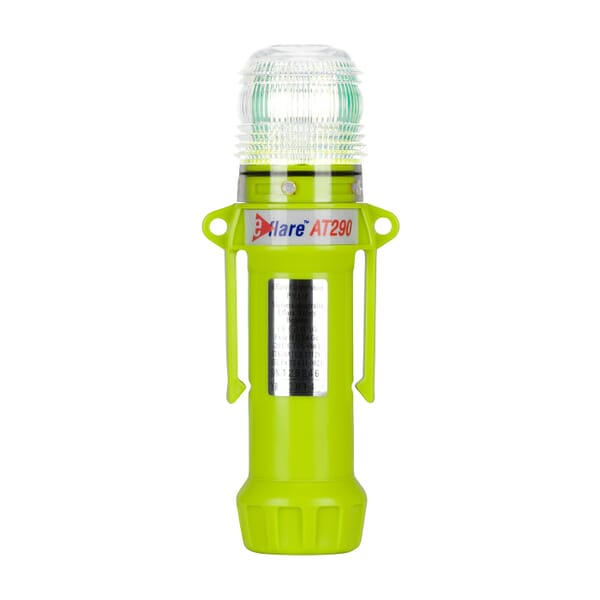 E-flare 939-AT290-W Flashing/Steady-On Safety and Emergency Beacon, LED Lamp, White, ANSI Class 1, NFPA Division 2/Zone 2, PROP65: <warning message>