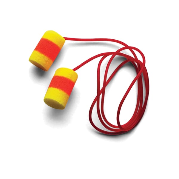 E-A-R 7000127172 Classic SuperFit Corded Earplugs, 33 dB Noise Reduction, Cylindrical Shape, CSA Class AL, Disposable, Corded Design