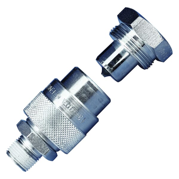 Enerpac C-604 C Series High Flow Quick-Connect Hydraulic Coupler, 3/8 in Nominal, MNPT, Steel, Import