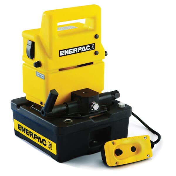 Enerpac PUJ-1200B Economy Electric Hydraulic Pump, 2 Stages, 200 cu-in/min 1st Stage, 20 cu-in/min 2nd Stage Flow Rate, 10000 psi Pressure