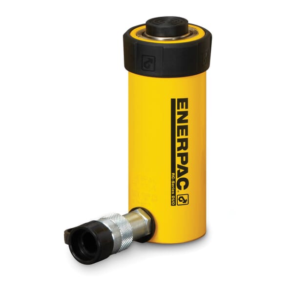 Enerpac RC-104 DUO General Purpose Single Acting Hydraulic Cylinder, 10 ton Capacity, 1.69 in Dia Bore, 4.13 in L Stroke, 6-3/4 in H Retract, 1-1/2 in Dia Rod, 700 bar