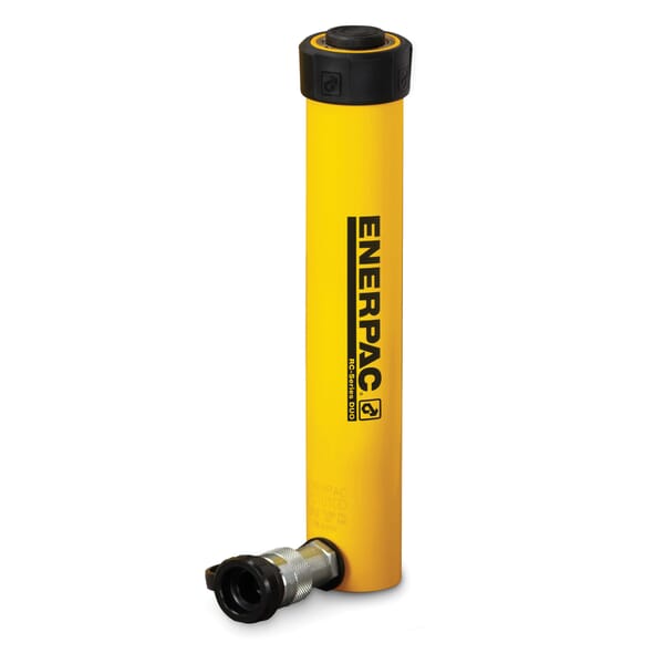 Enerpac RC-106 DUO General Purpose Single Acting Hydraulic Cylinder, 10 ton Capacity, 1.69 in Dia Bore, 6.13 in L Stroke, 9-3/4 in H Retract, 1-1/2 in Dia Rod, 700 bar