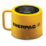 Enerpac Flat-Jac RCS-1002 Low Height Single Acting Spring Return Hydraulic Cylinder, 100 ton Capacity, 5 in Dia Bore, 2-1/4 in L Stroke, 5.56 in H Retract, 3.63 in Dia Rod, 10000 psi
