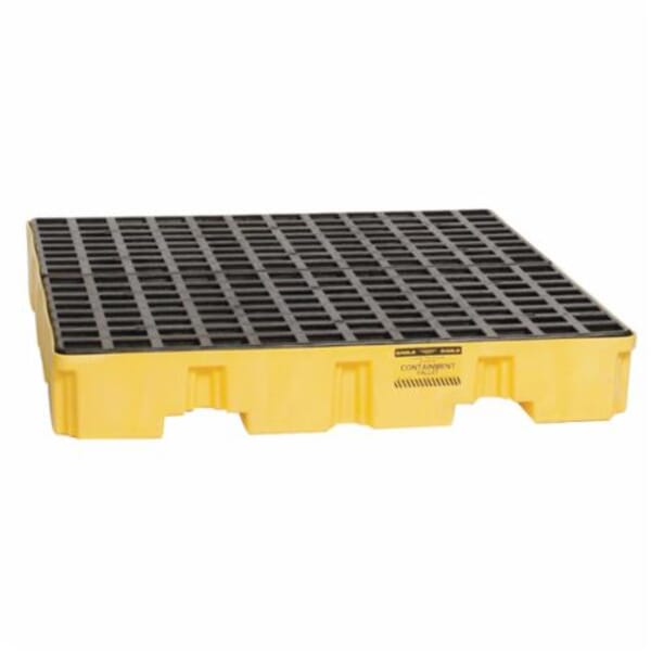 Eagle Manufacturing 1645 Low Profile Spill Containment Pallet, 4 Drums, 66 gal Spill, 8000 lb Load, HDPE