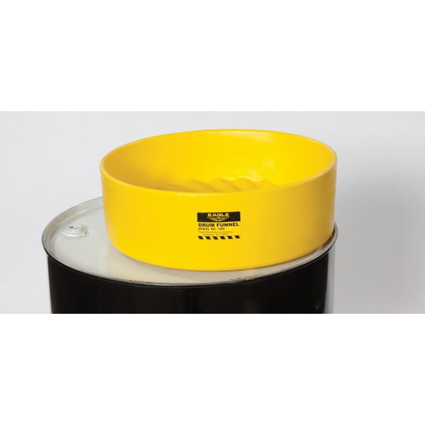 Eagle Manufacturing 1660 Drum Funnel, For Use With 2 in NPT Bung, HDPE, Yellow