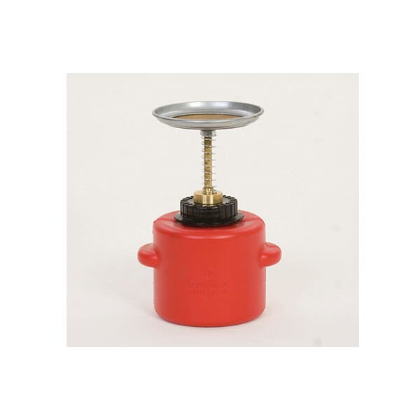 Eagle Manufacturing P711 Plunger Can, 1 qt, HDPE, Red, Brass Plunger, 5-1/4 in Dia Dasher Plate