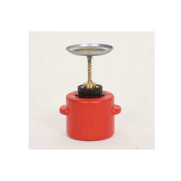 Eagle Manufacturing P711 Plunger Can, 1 qt, HDPE, Red, Brass Plunger, 5-1/4 in Dia Dasher Plate