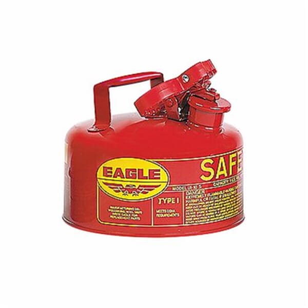 Eagle Manufacturing UI10S Type I Safety Can, 1 gal Capacity, 8 in Dia x 9 in H, Galvanized Steel, Red
