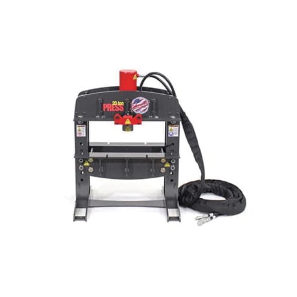 EDWARDS ED9-HAT2030 3-Phase Compact Powerful Benchtop Press, 20 ton, 5 hp, 27 in Base, 24 in Base, 6-1/4 in, H Frame, 37 in H, Electric Pump, 2750 psi