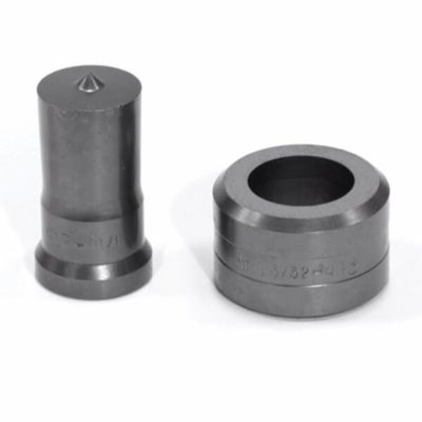EDWARDS ED9-PD1-1/16 Punch and Die Set, Round Shape, 1-1/16 in Punch, 1-3/32 in Die, 2 Pieces