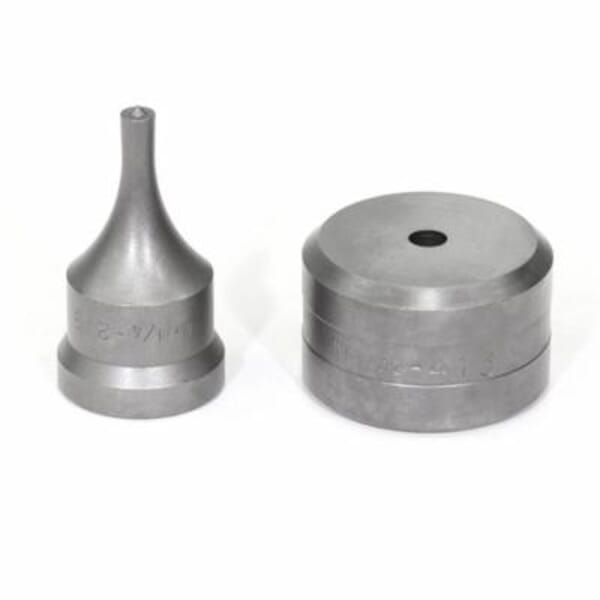 EDWARDS ED9-PD1/4 Punch and Die Set, Round Shape, 1/4 in Punch, 9/32 in Die, 2 Pieces