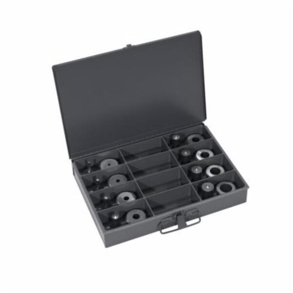 EDWARDS ED9-PD1000 Punch and Die Starter Set, Round Shape, 1/8 in Increments from 3/16 to 1-1/16 in with 1/32 in Clearance, 8 Pieces