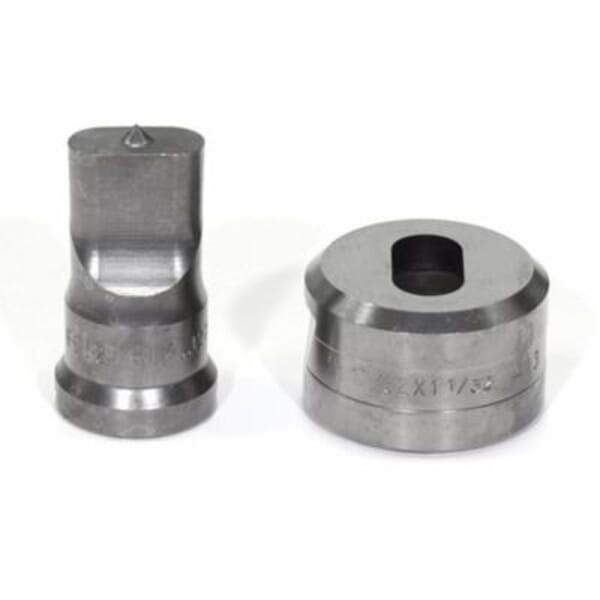 EDWARDS ED9-PDOB1/2X1 Punch and Die Set, Oblong Shape, 1/2 x 1 in Punch, 17/32 x 1-1/32 in Die, 2 Pieces