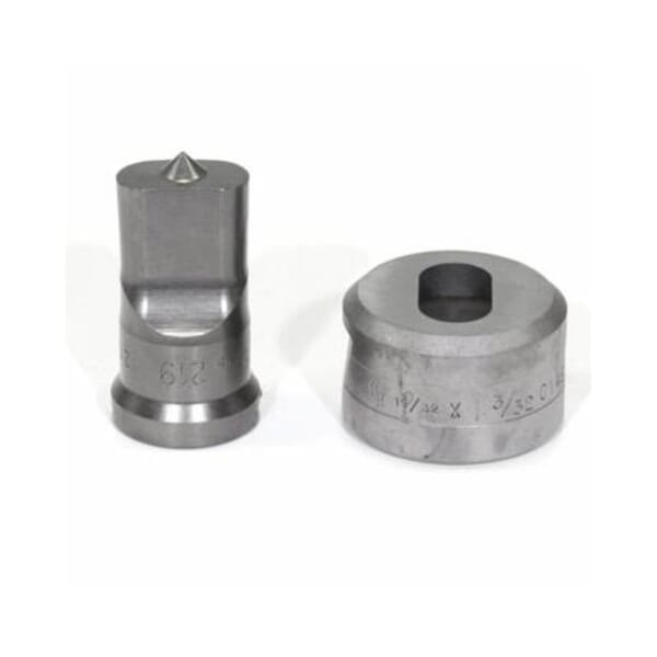 EDWARDS ED9-PDOB9/16X11/16 Punch and Die Set, Oblong Shape, 9/16 x 1-1/16 in Punch, 19/32 x 1-3/32 in Die, 2 Pieces