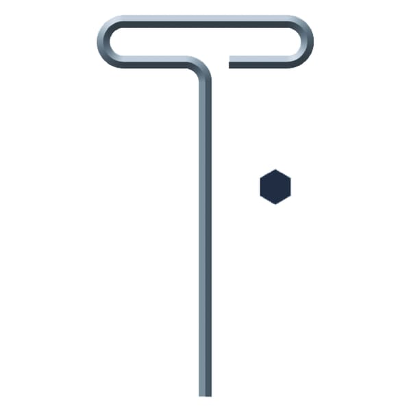 Eklind 34640 Hex Key, Hex Drive, Standard Grip/T-Handle Handle, Alloy Steel, Black Oxide