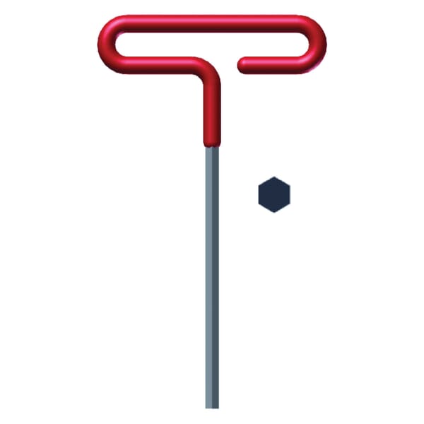Eklind 51608 Hex Key, Hex Drive, Cushion Grip/Loop T-Handle Handle, Alloy Steel, Black Oxide