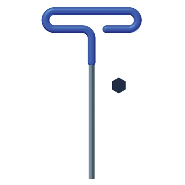 Eklind 54690 Hex Key, Hex Drive, Cushion Grip/Loop T-Handle Handle, Alloy Steel, Black Oxide