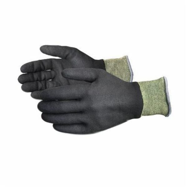 Emerald CX Coated Gloves, Nitrile Coating, Kevlar/Stainless Steel/Cordura Nylon, Knit Wrist Cuff, Resists: Abrasion, Cut and Puncture, ANSI Cut-Resistance Level: A4, ANSI Puncture-Resistanceevel: 3