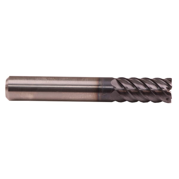Emuge 1827A.006 Hard-Cut 1827A Standard Length Square End Mill, 6 mm Dia Cutter, 13 mm Length of Cut, 6 Flutes, 6 mm Dia Shank, 57 mm OAL, TiAlN Coated