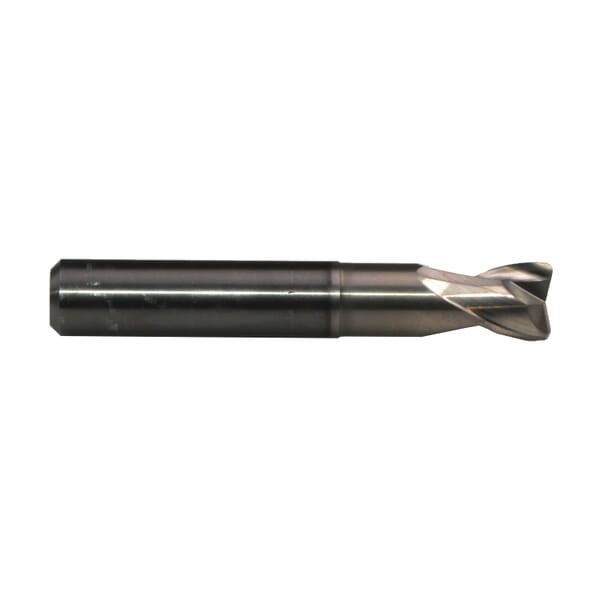 Emuge 1942R.003 Alu-Cut 1942R Stub Length Torus End Corner Radius End Mill, 3 mm Dia Cutter, 0.5 mm Corner Radius, 3.5 mm Length of Cut, 2 Flutes, 6 mm Dia Shank, 57 mm OAL, CRN Coated