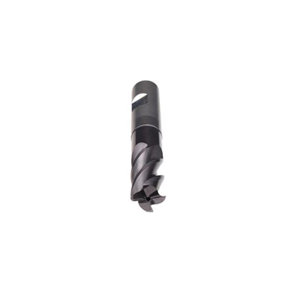 Emuge 2653AZ.010020 TiNox-Cut 2653AZ Extra Length Square End Corner Radius End Mill With Axial Through Coolant, 10 mm Dia Cutter, 2 mm Corner Radius, 22 mm Length of Cut, 4 Flutes, 10 mm Dia Shank, 80 mm OAL, TiAlN Coated